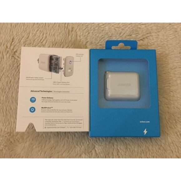 Anker PowerPort 18W Power Delivery Wall Charger - Gray/White - Picture 2 of 2